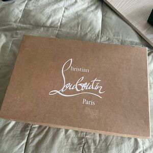 Christian Louboutin Tan Shoe Box with White Logo